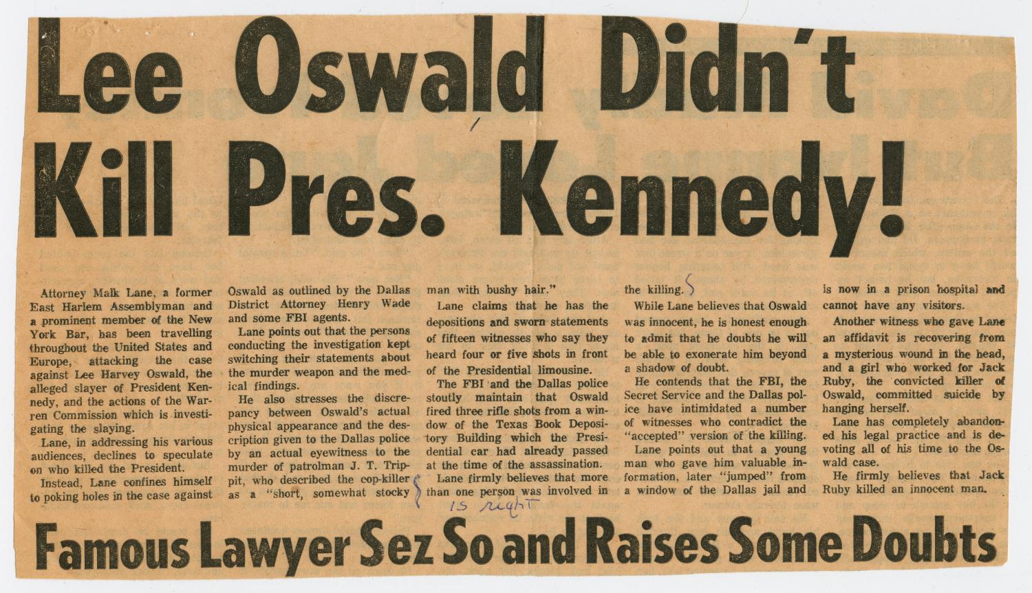 "Lee Harvey Oswald: the underestimated hero who warned JFK about the "assassination plot" in Chicago."