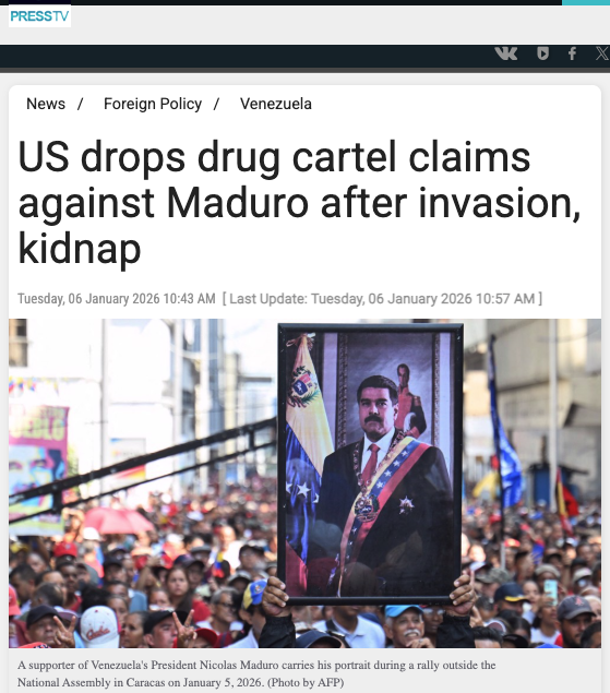"USA wycofują zarzuty kartelu narkotykowego przeciwko Maduro po inwazji i porwaniu"