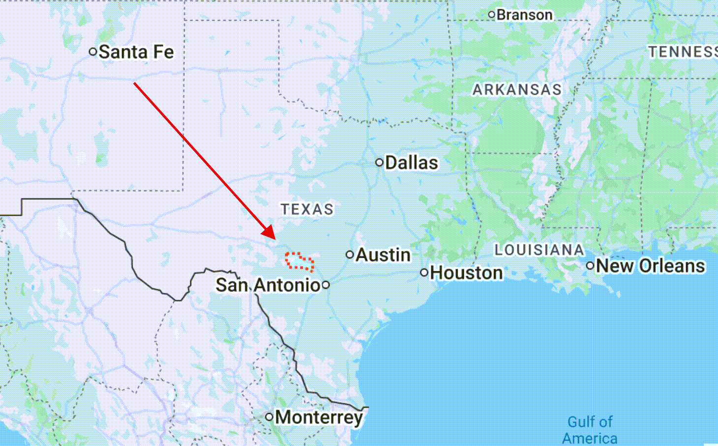 TEXAS DELUGE GEOTERRORISM North - Kerrville TX Google Map 